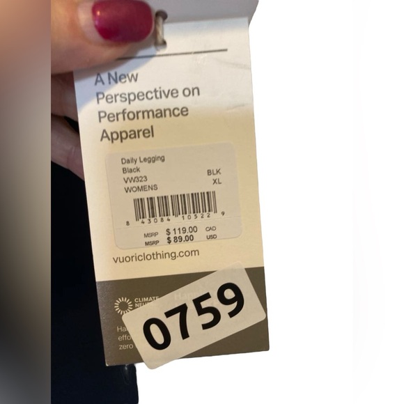 NWT Vuori daily leggings Size XL - Picture 5 of 5